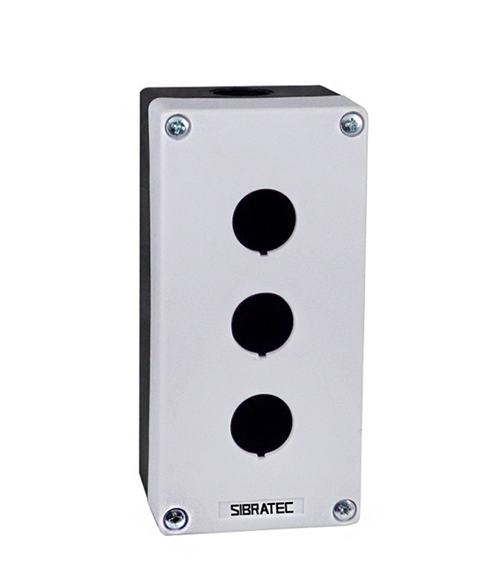 Caixa Plástica Branca BX1/3G com 3 Furos 22mm - Dimensões: 148x70x65mm (CxLxP)