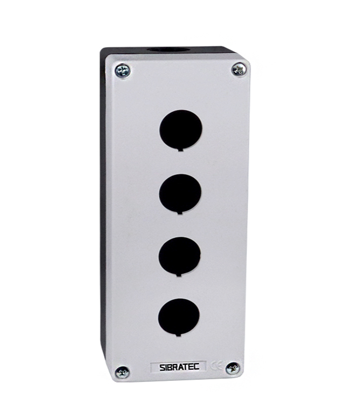 Caixa Plástica Branca BX1/4G com 4 Furos 22mm - Dimensões: 185x70x65mm (CxLxP)