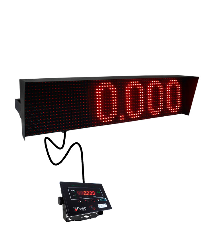 Display Remoto LED DR-650 para Balanças ou Indicador de Peso. Alimentação 100~240V Porta RS232 e Dimensões 65x17cm