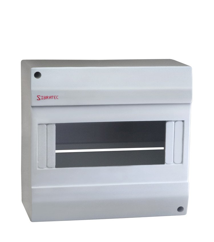 Caixa Plástica de Sobrepor Modelo LNCE para Disjuntor DIN 6, 7 ou 8 Polos (destacável) - Dimensões: 157x157x65mm (CxLxP)