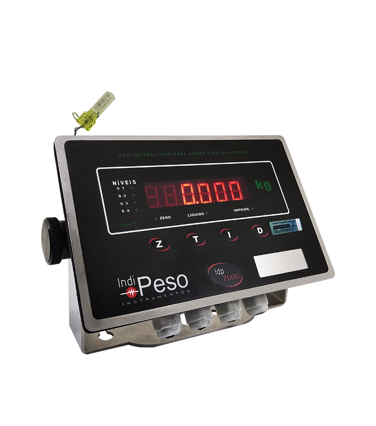 Indicador de Peso IDP7000I STANDARD¹ em Aço INOX  com Saída RS232 - 175x115mm