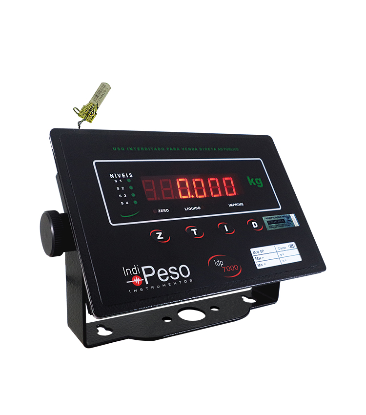 Indicador de Peso IDP7000 PLUS em Aço Carbono com 4 Saídas e RS485 ModBus RTU - 176x115mm